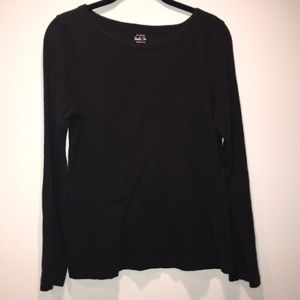 J. Crew LS Black Painter Tee